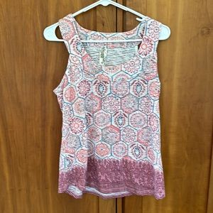Aventura pink Print Tank Top size Medium